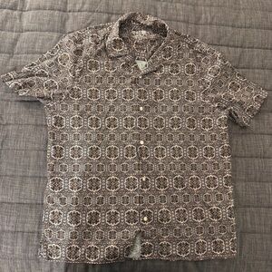 Men's L Rhone Mosaic Patterned Short Sleeve Shirt
